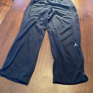 Jordan Black Sweatpants with Logo pockets drawstring zipper bottoms